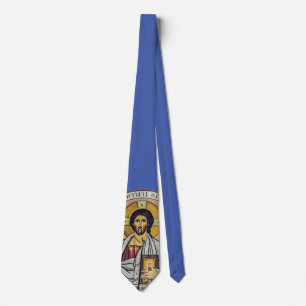 Jesus Christ Pantocrator Byzantine Icon Art Tie
