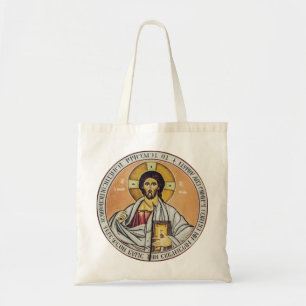 Jesus Christ Pantocrator Byzantine Icon Art Tote Bag