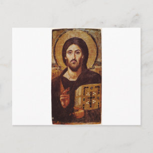 Jesus Christ Pantocrator Christian Icon Postcard