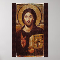 Jesus Christ Pantocrator Christian Icon Poster
