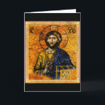 Jesus Christ Pantocrator Eastern Orthodox Byzantin Card<br><div class="desc">Jesus Christ Pantocrator Eastern Orthodox Byzantine Art</div>