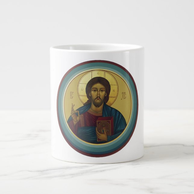 Jesus Christ Pantocrator  Large Coffee Mug (Front)