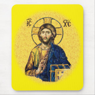 Jesus Christ Pantocrator Mouse Mat