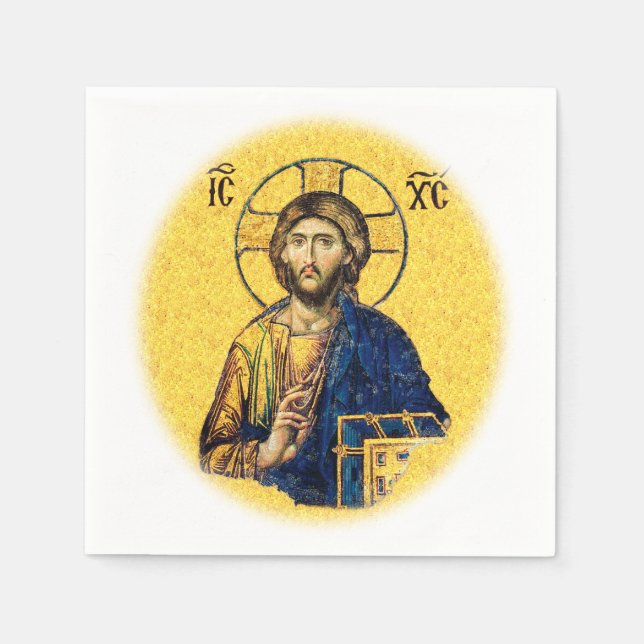 Jesus Christ Pantocrator Napkin (Front)