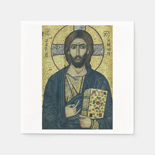 Jesus Christ Pantocrator Napkin (Front)