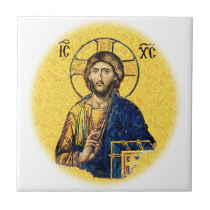 Jesus Christ Pantocrator Tile