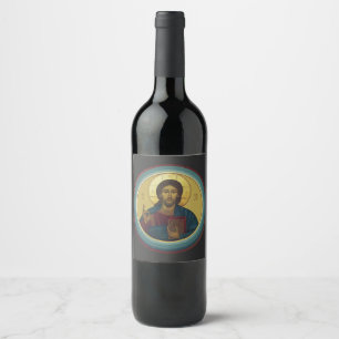 Jesus Christ Pantocrator  Wine Label