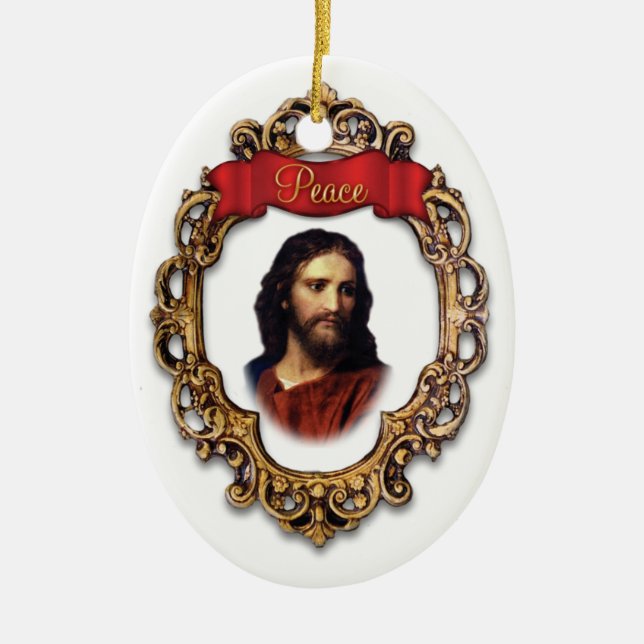 Jesus Christ Peace Ornament (Front)