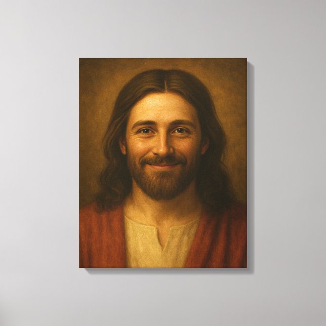 Jesus Christ Portrait #3™ LDS Wall Art Canvas (Front)
