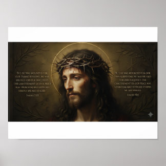 Jesus Christ Portrait Poster | Christian Wall Art