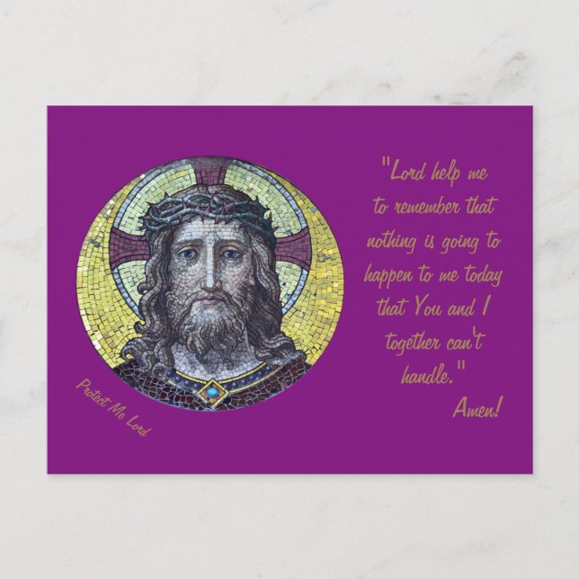 Jesus Christ & Prayer "Protect Me Lord" / postcard (Front)