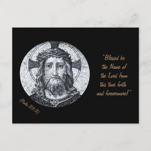 Jesus Christ & Prayer "Psalm 113:2 Bless" postcard