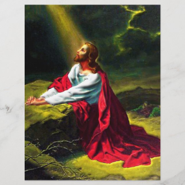 Jesus Christ Praying in the Garden of Gethsemane Flyer (Front)