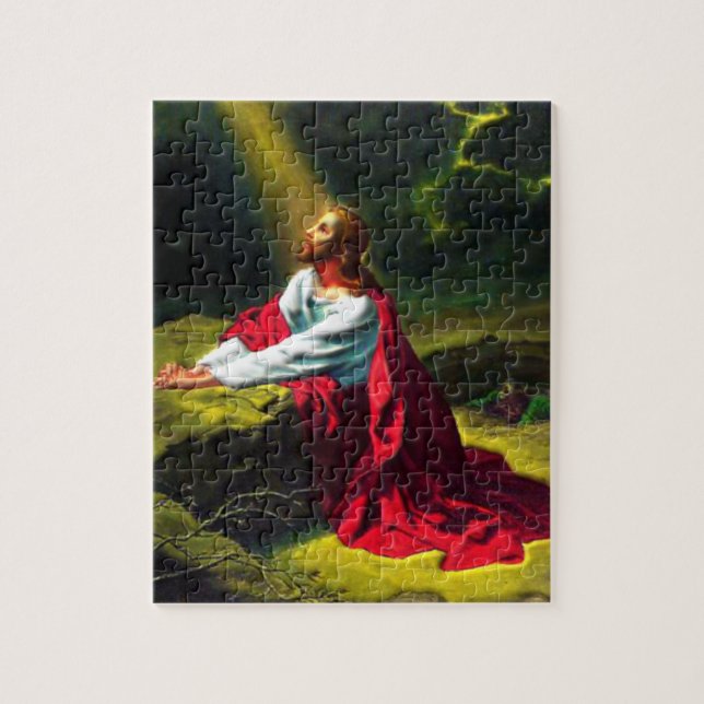 Jesus Christ Praying in the Garden of Gethsemane Jigsaw Puzzle (Vertical)