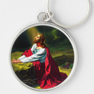 Jesus Christ Praying in the Garden of Gethsemane Key Ring