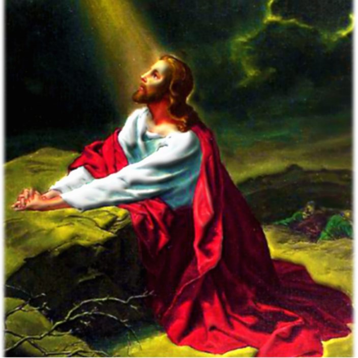 Jesus Christ Praying in the Garden of Gethsemane Standing Photo ...