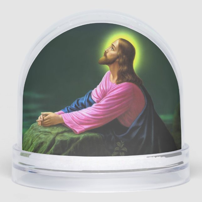 Jesus Christ Praying  Snowglobe (Front)