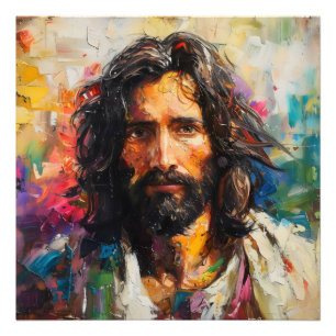 Jesus Christ Religion Colour Photo Print