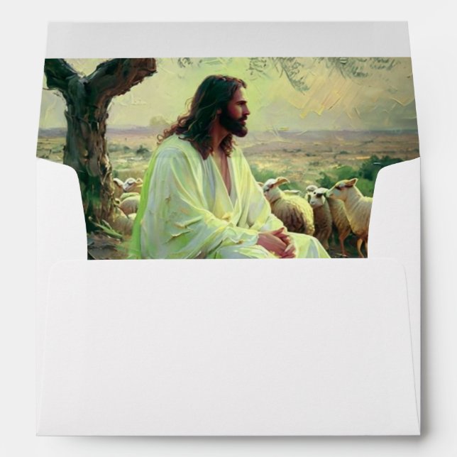 Jesus Christ Religious Easter Catholic  Envelope (Back (Bottom))