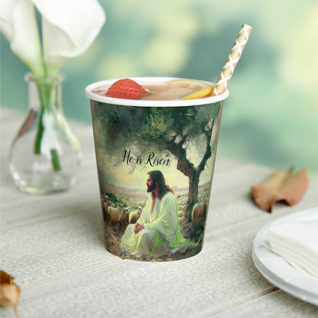 Jesus Christ Religious Easter Catholic  Paper Cups (Insitu)
