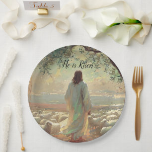 Jesus Christ Religious Easter Catholic Paper Plate