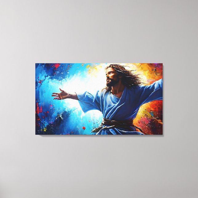 Jesus Christ resurrection  Canvas Print (Front)
