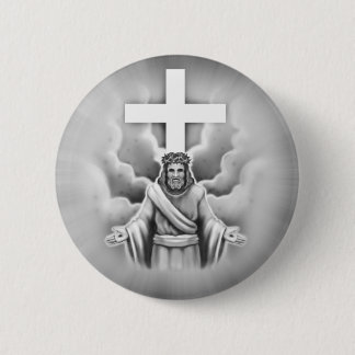 Jesus Christ Resurrection Cross Design 6 Cm Round Badge