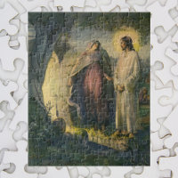 Jesus Christ Risen by the Tomb by ML Greer