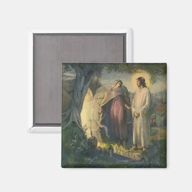Jesus Christ Risen by the Tomb by ML Greer Magnet (Front/Back)