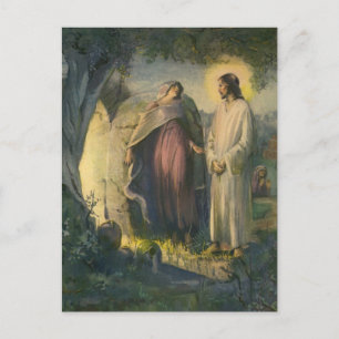 Jesus Christ Risen by the Tomb by ML Greer Postcard