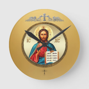 Jesus Christ Round Clock