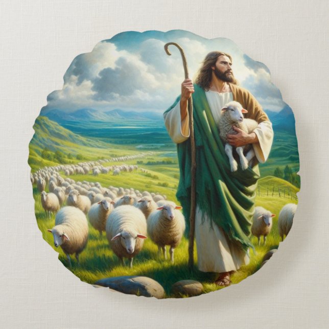 Jesus Christ Round Cushion (Front)