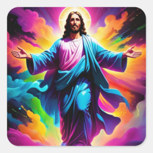 Jesus Christ’s Resurrection Square Sticker