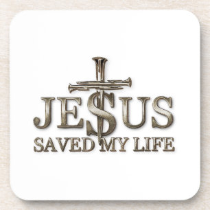 Jesus Christ Saved My Life Gift For Women Men Coaster