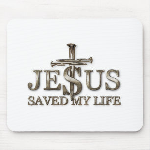 Jesus Christ Saved My Life Gift For Women Men Mouse Mat