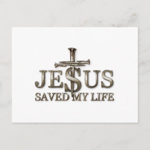 Jesus Christ Saved My Life Gift For Women Men Postcard