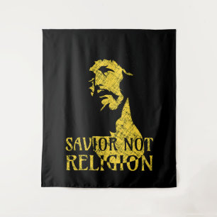 Jesus Christ - Saviour Not Religion Tapestry