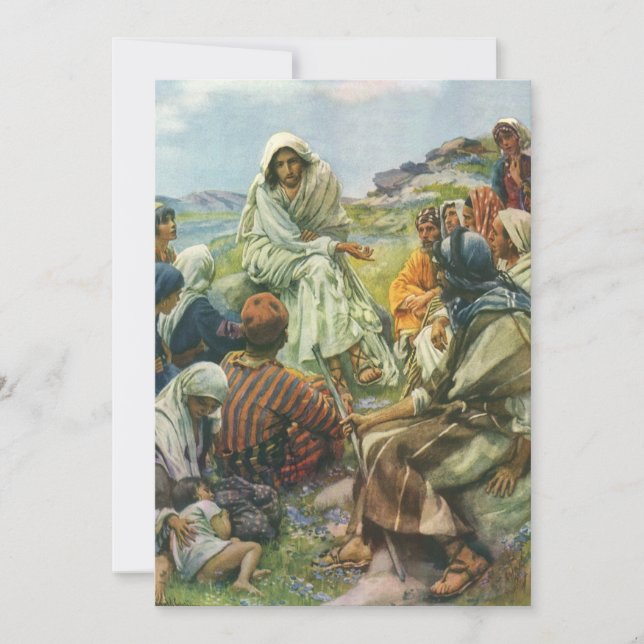 Jesus Christ Sermon on the Mount, Vintage Religion (Front)