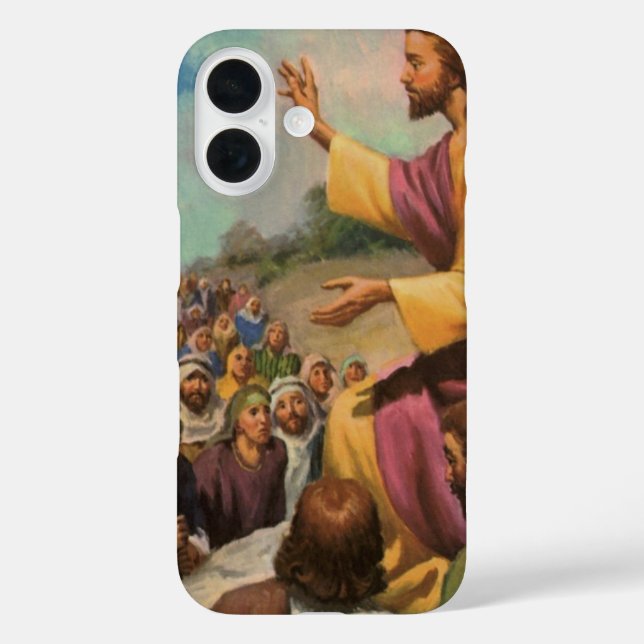 Jesus Christ Sermon on the Mount, Vintage Religion Case-Mate iPhone Case (Back)