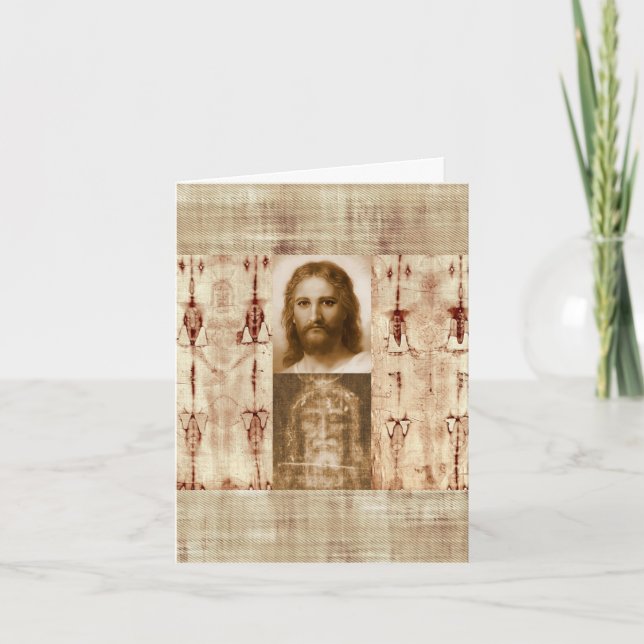 Jesus Christ Shroud of Turin Holy Face  Card (Front)