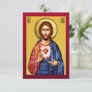Jesus Christ son of God new red RSVP Card