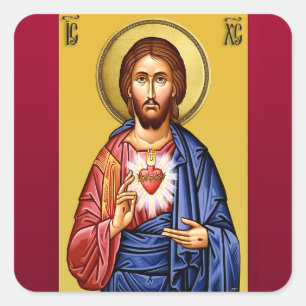 Jesus Christ son of God new Square Sticker