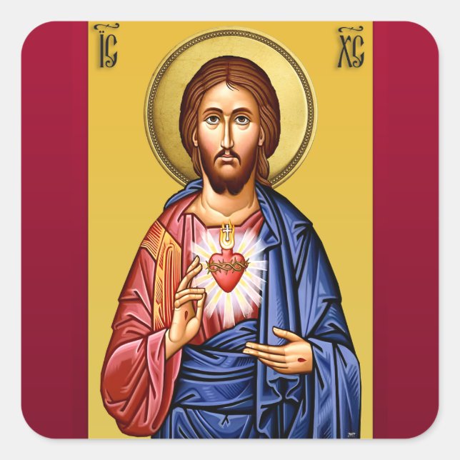 Jesus Christ son of God new Square Sticker (Front)