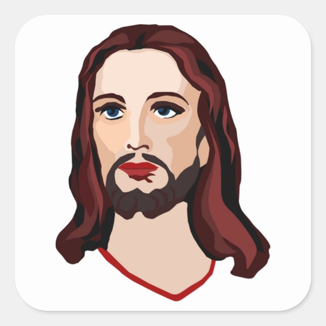 JESUS CHRIST SQUARE STICKER (Front)