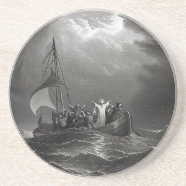 Jesus Christ Stills the Tempest Coaster (Front)