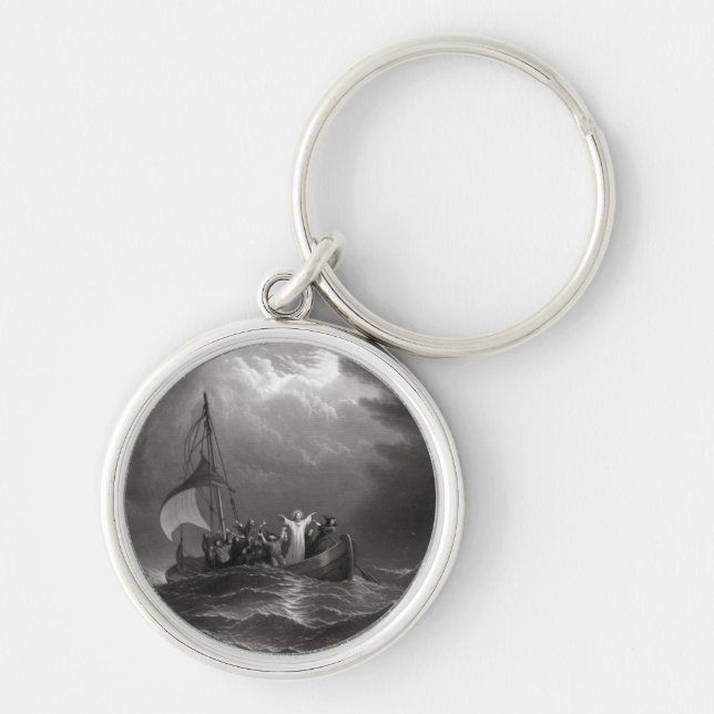 Jesus Christ Stills the Tempest Key Ring (Front)