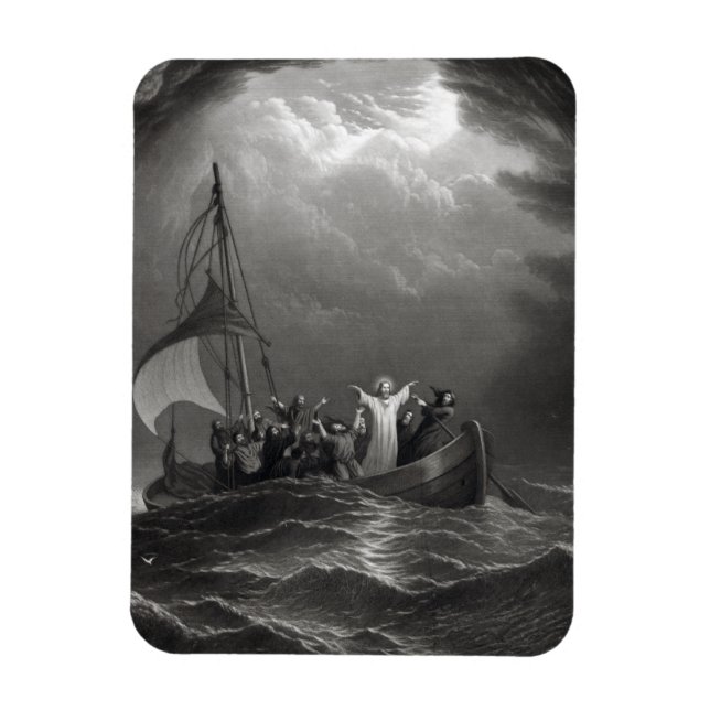 Jesus Christ Stills the Tempest Magnet (Vertical)