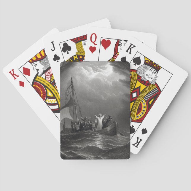 Jesus Christ Stills the Tempest Playing Cards (Back)