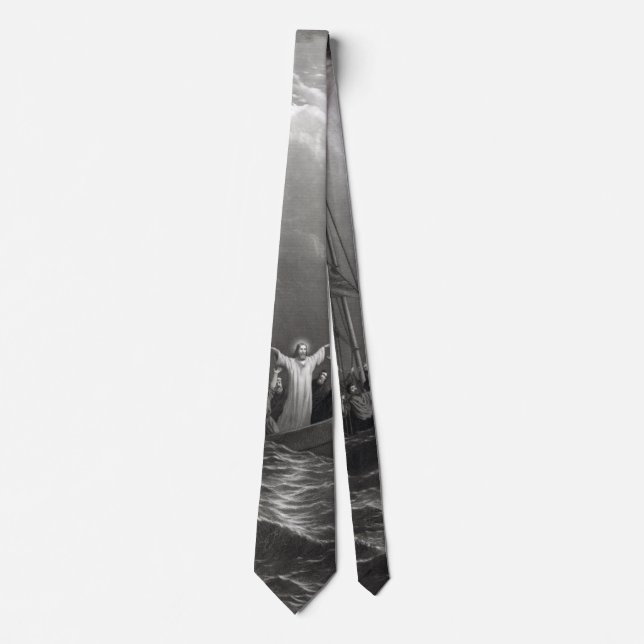 Jesus Christ Stills the Tempest Tie (Front)