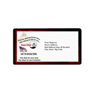 Jesus Christ & the American Soldier Custom Address Label